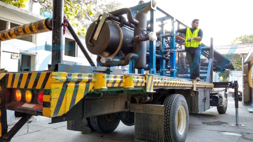 máquina de hielo en tubo